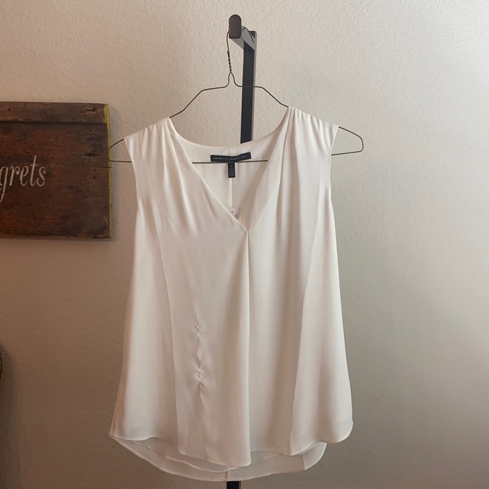 White House Black Market white blouse tank